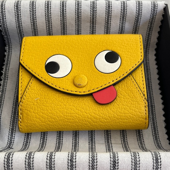 Anya Hindmarch Handbags - Anya Hindmarch mini trifold Zany wallet in yellow
